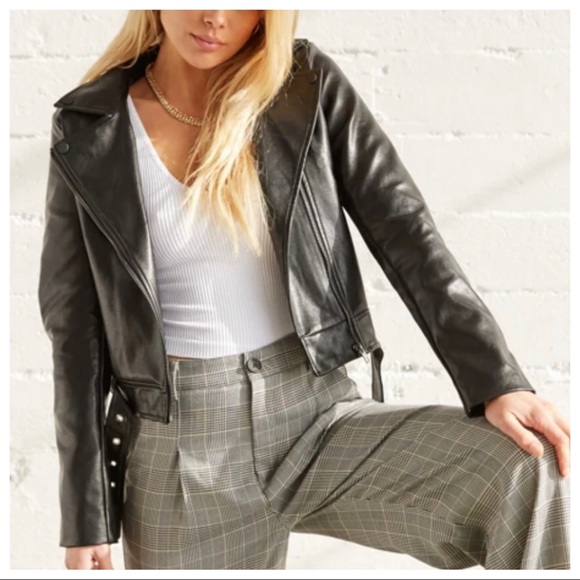 Fabulous Vegan Leather Snake Embossed Motto chic Jacket with pockets - Picture 2 of 6